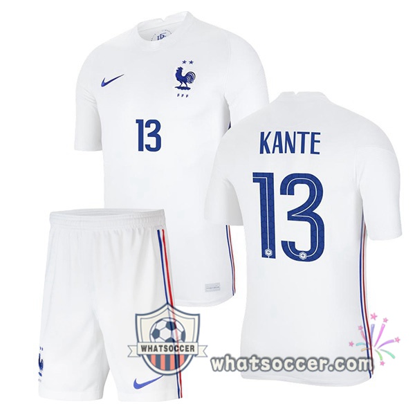 France (KANTE 13) Kids Away Soccer Jerseys 2020-2021