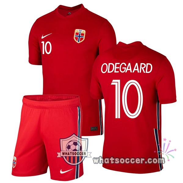 Norway (ODEGAARD 10) Kids Home Soccer Jerseys 2020-2021
