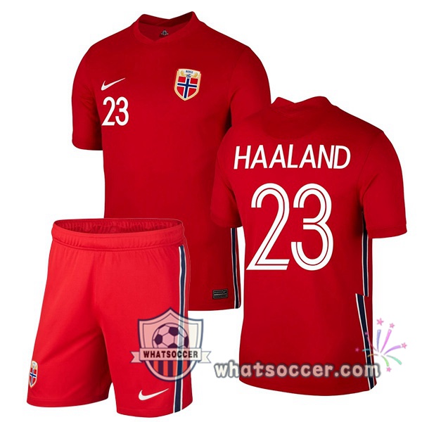 Norway (HAALAND 23) Kids Home Soccer Jerseys 2020-2021