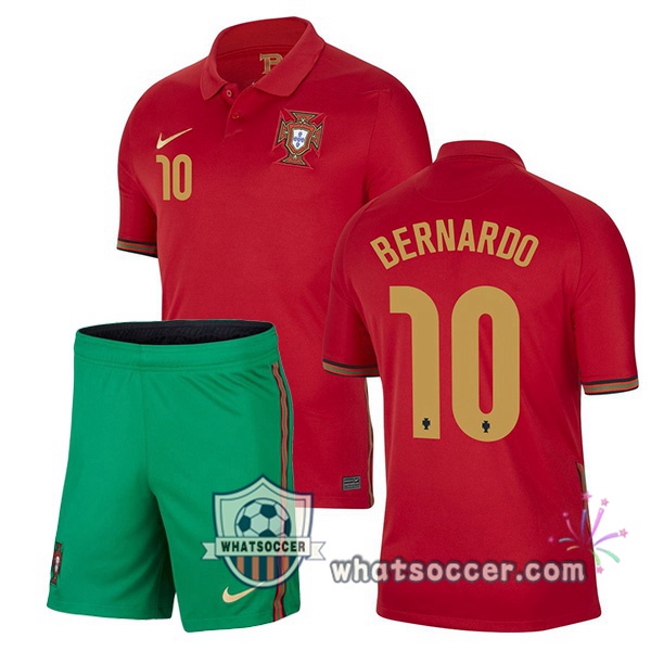 Portugal (BERNARDO 10) Kids Home Soccer Jerseys 2020-2021