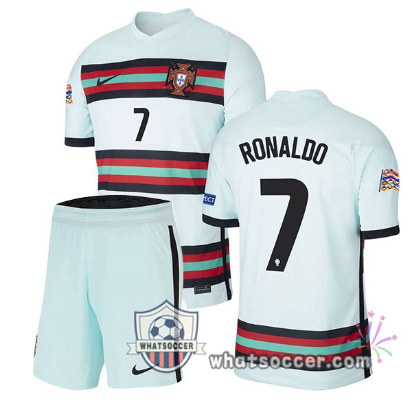 Portugal (RONALDO 7) Kids Away Soccer Jerseys 2020-2021