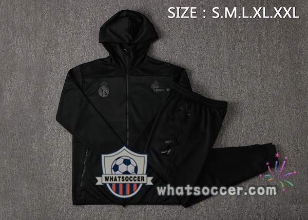 JORDAN Real Madrid Black Hooded Jacket 2021-2022