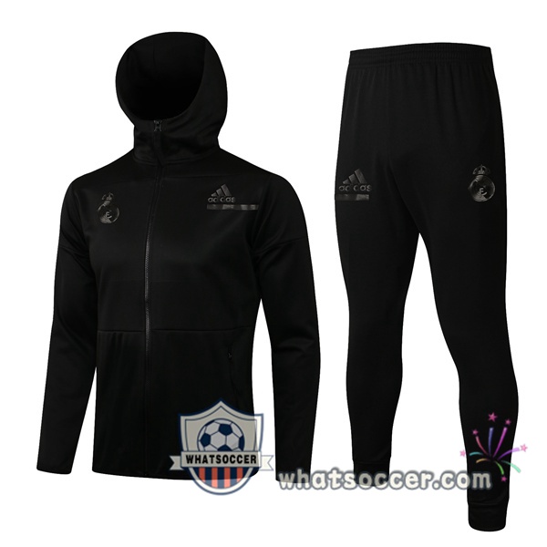 JORDAN Real Madrid Black Hooded Jacket 2021-2022