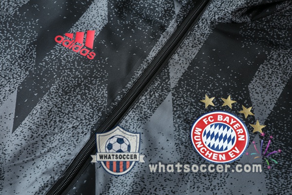 Bayern Munich Black Gray Windbreaker Hoodie 2021-2022