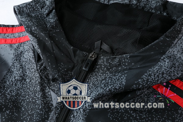 Bayern Munich Black Gray Windbreaker Hoodie 2021-2022