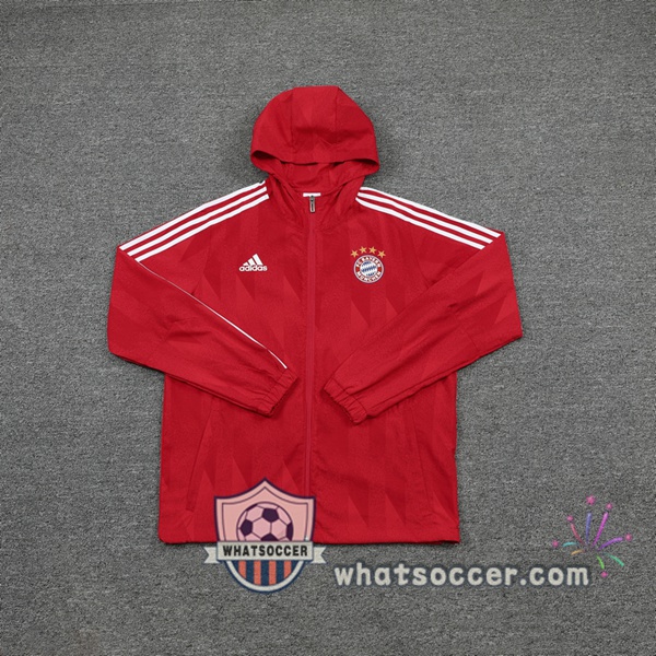 Bayern Munich Red Windbreaker Hoodie 2021-2022