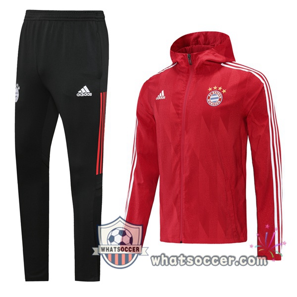 Bayern Munich Red Windbreaker Hoodie 2021-2022