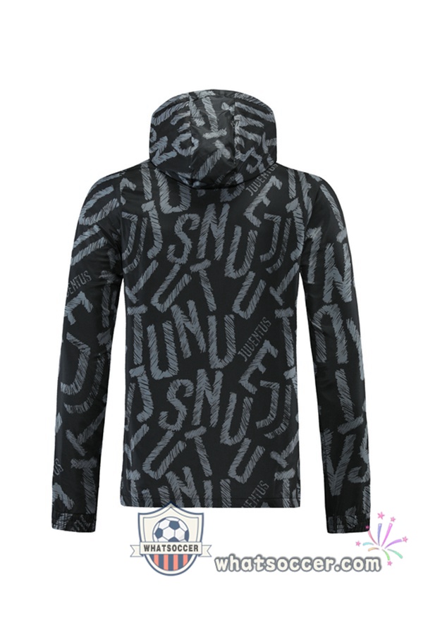 Juventus Black Windbreaker Hoodie 2021-2022