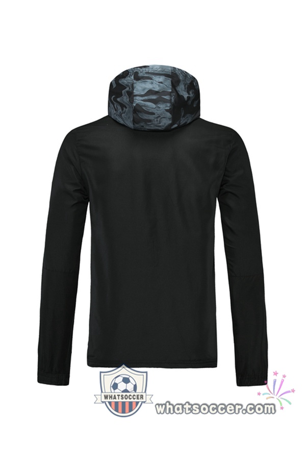 Manchester United Black Green Windbreaker Hoodie 2021-2022