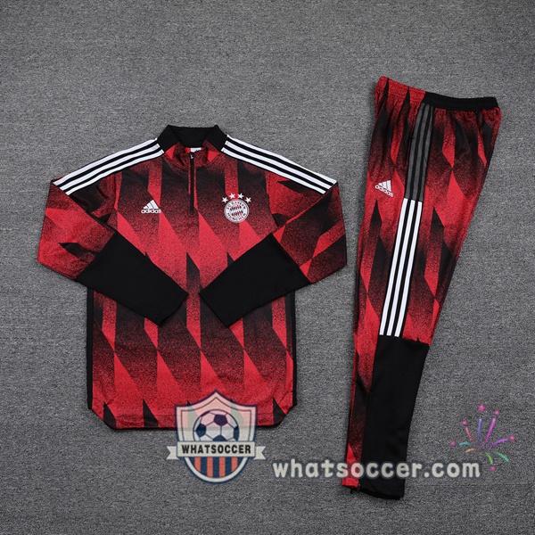 Bayern Munich Red Black Tracksuit 2021-2022