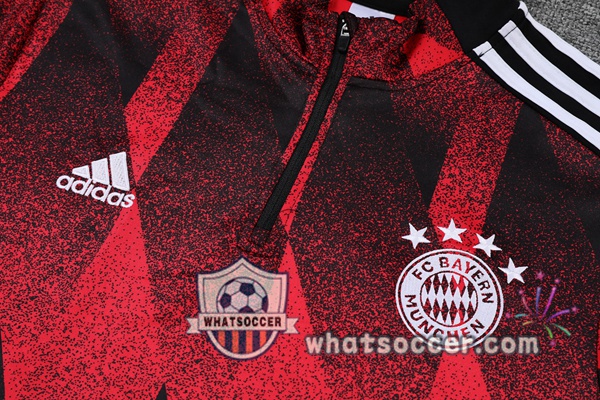 Bayern Munich Red Black Tracksuit 2021-2022