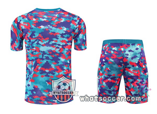 Real Madrid + Shorts Blue Training T-Shirt Suit 2021-2022