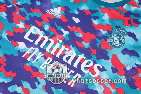 Real Madrid + Shorts Blue Training T-Shirt Suit 2021-2022