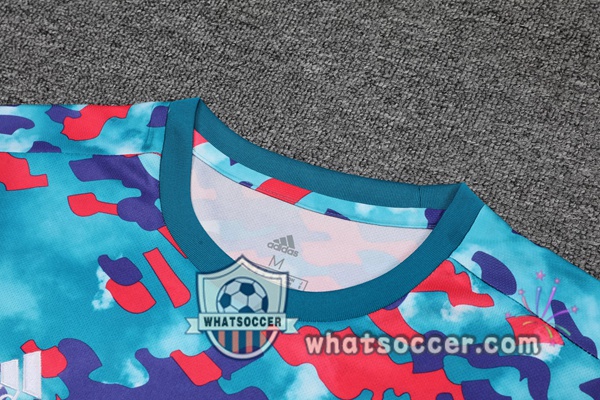 Real Madrid + Shorts Blue Training T-Shirt Suit 2021-2022