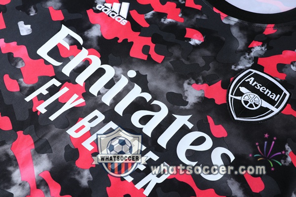 Arsenal + Pants Red Black Training T-Shirt Suit 2021-2022