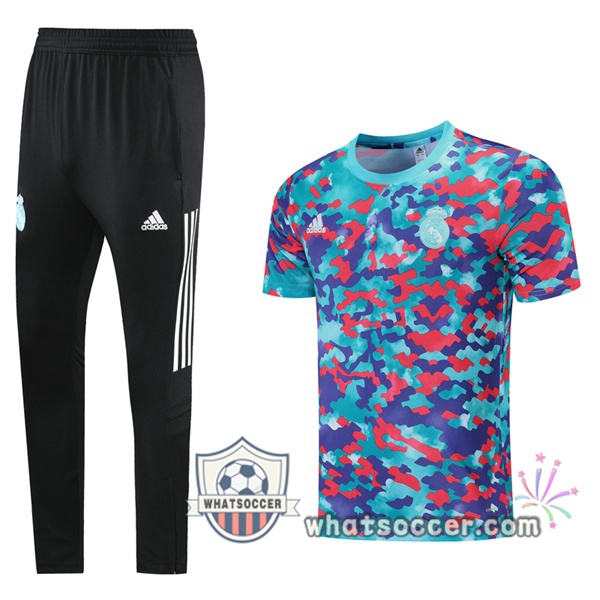 Real Madrid + Pants Blue Training T-Shirt Suit 2021-2022