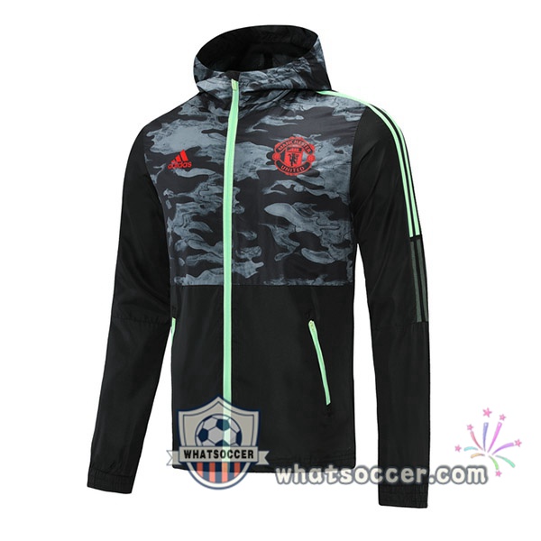 Manchester United Black Green Windbreaker 2021-2022