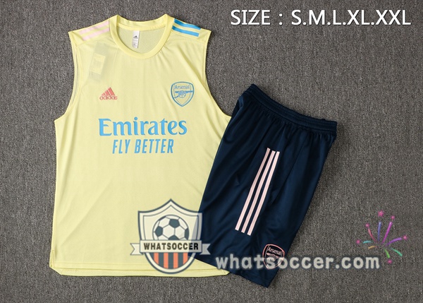 Arsenal Soccer Vest + Shorts Yellow 2021-2022