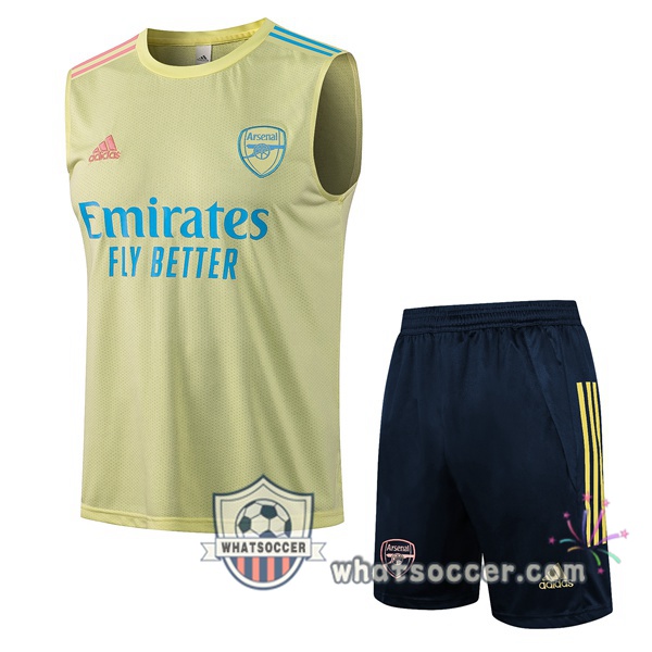 Arsenal Soccer Vest + Shorts Yellow 2021-2022