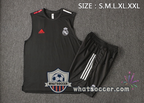 Real Madrid Soccer Vest + Shorts Gray 2021-2022
