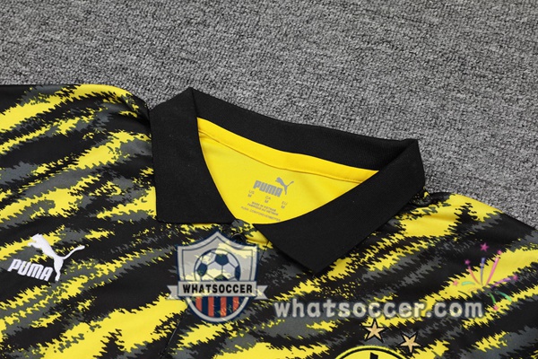 Training Polo Set Dortmund BVB + Shorts Yellow 2021-2022