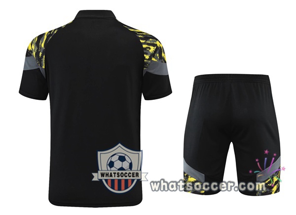 Training Polo Set Dortmund BVB + Shorts Black Yellow 2021-2022
