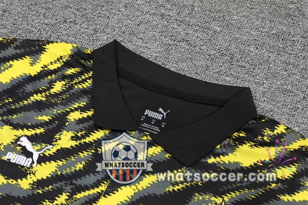 Training Polo Set Dortmund BVB + Shorts Black Yellow 2021-2022
