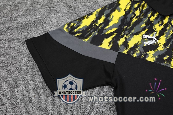 Training Polo Set Dortmund BVB + Shorts Black Yellow 2021-2022