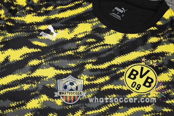 Dortmund BVB + Shorts Yellow Black Training T-Shirt Suit 2021-2022