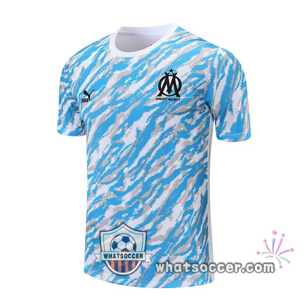 Marseille OM Blue White Training T-Shirts 2021-2022