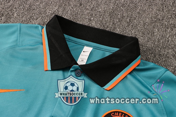 Training Polo Set FC Chelsea + Pants Blue 2021-2022