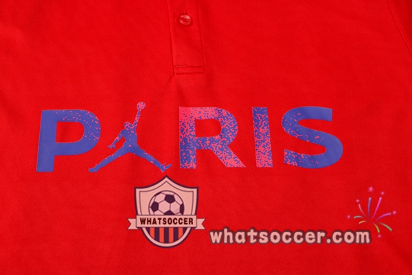 Training Polo Set Paris PSG + Pants Red 2021-2022