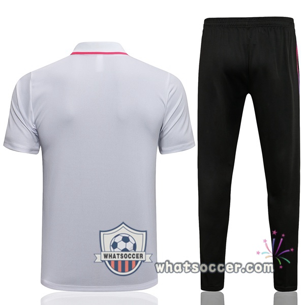 Training Polo Set Paris PSG + Pants White 2021-2022