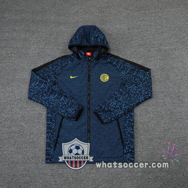 Inter Milan Blue Black Windbreaker Hoodie 2021-2022