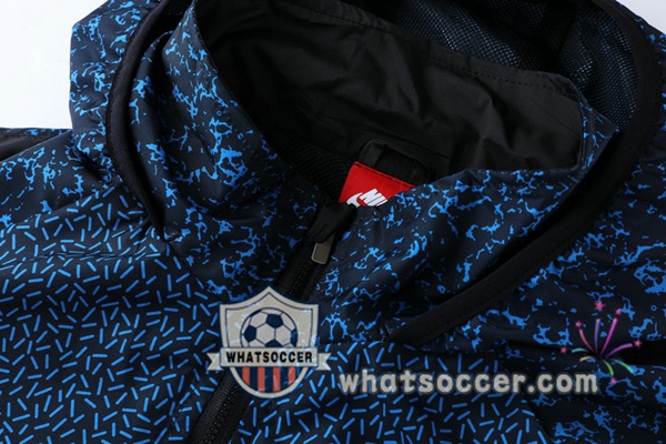 Inter Milan Blue Black Windbreaker Hoodie 2021-2022