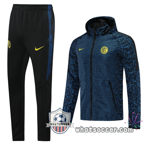Inter Milan Blue Black Windbreaker Hoodie 2021-2022