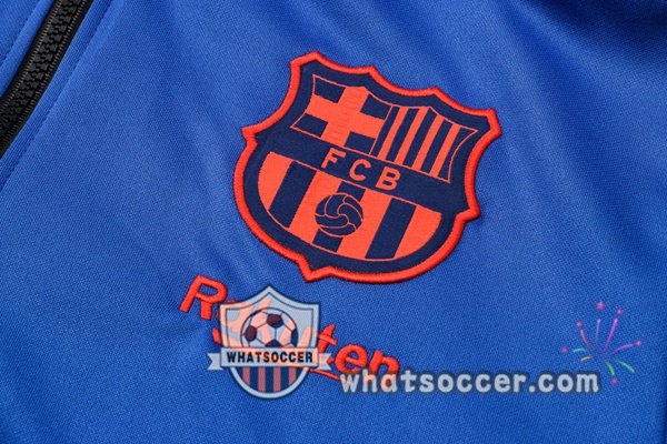 FC Barcelona Blue Hooded Jacket 2021-2022