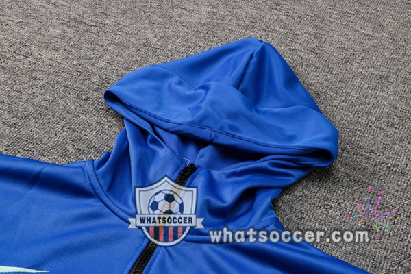 FC Barcelona Blue Hooded Jacket 2021-2022
