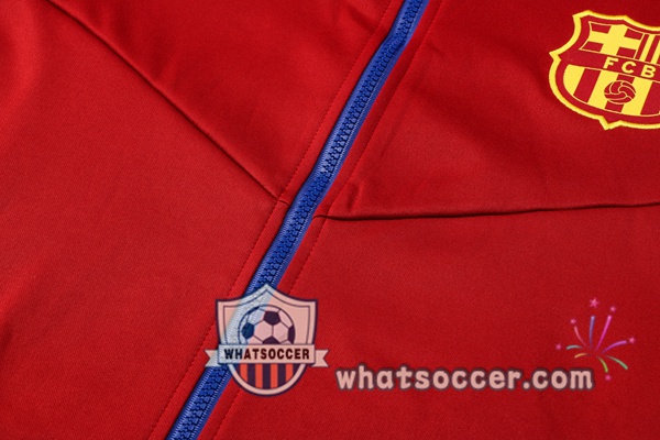 FC Barcelona Red Hooded Jacket 2021-2022