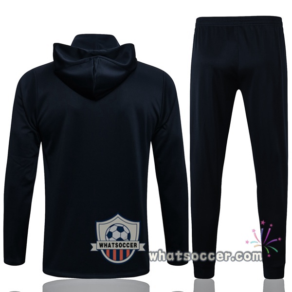 Paris PSG Blue Royal Hooded Jacket 2021-2022