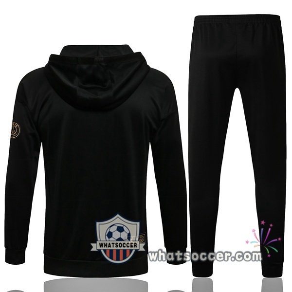 JORDAN Paris PSG Black Hooded Jacket 2021-2022