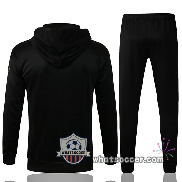 Paris PSG Jordan Black Hooded Jacket 2021-2022