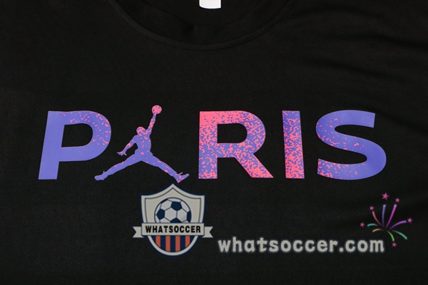 Paris PSG Jordan + Pants Black Training T-Shirt Suit 2021-2022