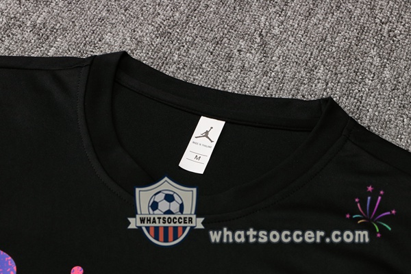 Paris PSG Jordan + Pants Black Training T-Shirt Suit 2021-2022