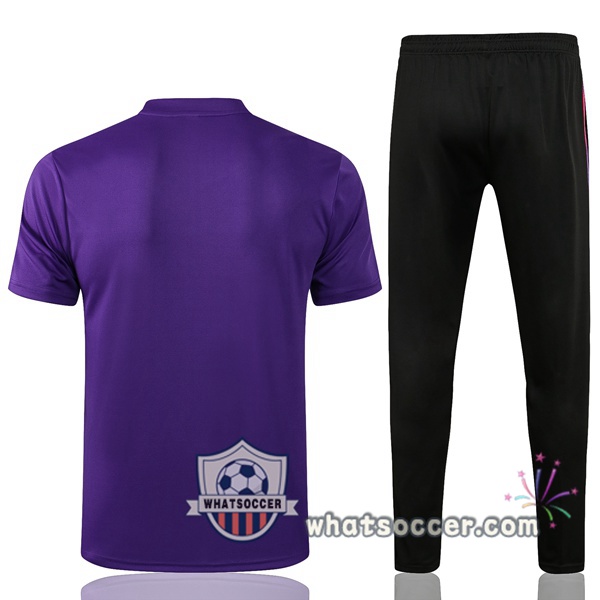 Paris PSG Jordan + Pants Purple Training T-Shirt Suit 2021-2022