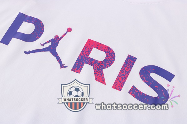 Paris PSG Jordan + Pants White Training T-Shirt Suit 2021-2022
