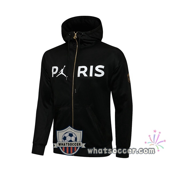 JORDAN Paris PSG Black Hooded Jacket 2021-2022
