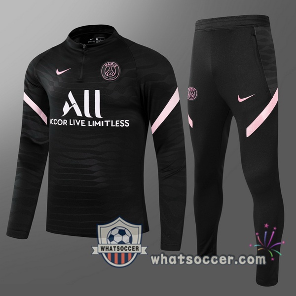 Paris PSG Kids Tracksuit Black 2021-2022