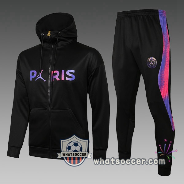 JORDAN Paris PSG Kids Hooded Jacket Black 2021-2022