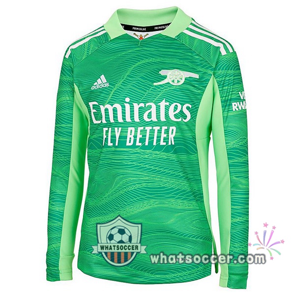 Arsenal Goalkeeper Long Sleeve Soccer Jerseys Green 2021-2022